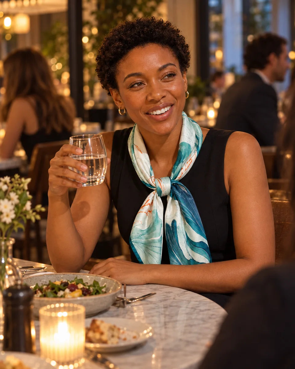 Loose neck knot · Dinner out